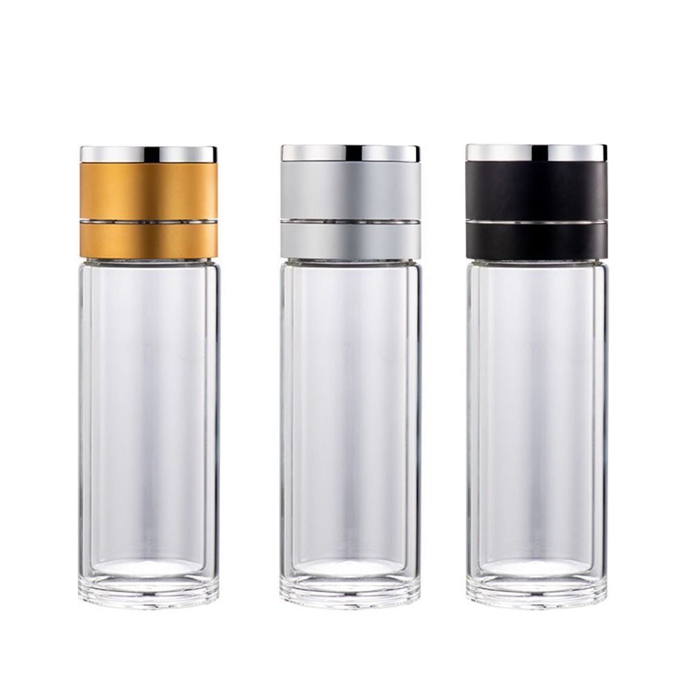Borosilicate Glass Tea Water Cup One Click Opening Infuser Tumbler Outdoor Activities