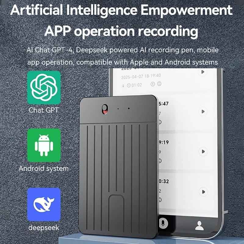 ChatGPT-4 AI Voice Recorder 189 Language Translations Noise Reduction Intelligent Voice Recorder for International Exchange