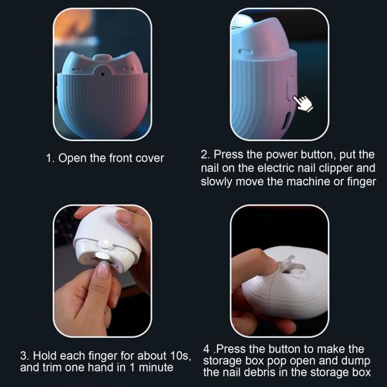 Electric Nail Clipper with Built-in Polishing Automatic Design Nail Trimmer Adult Children Accessories