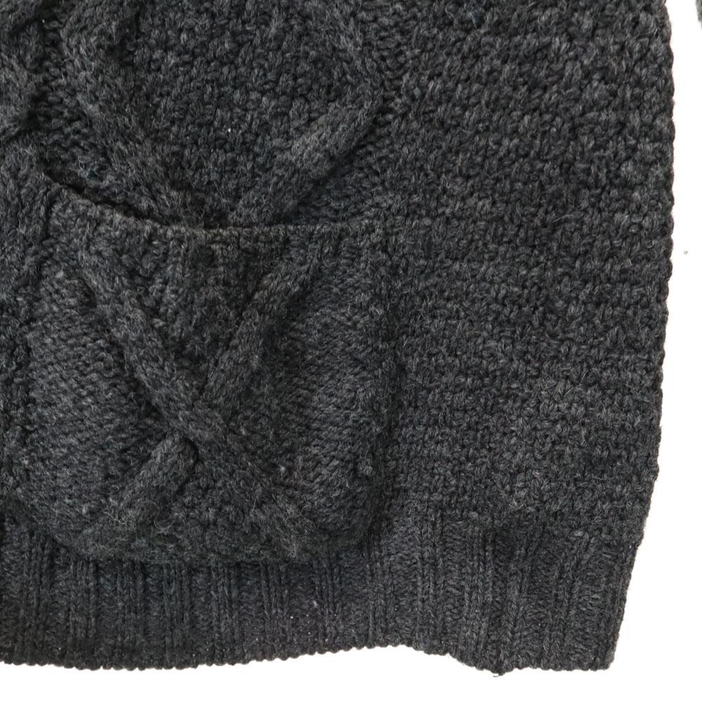 Aran crafts 90-е годы Ирландская мериносовая шерсть Старый Длинный рукав Шалевый воротник Вязаный кардиган Мужской Б/У
