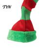Soft Fabric Holiday Hat Christmas Elf Pointed Hat, Striped with Pompom or Xmas Party Decorative Accessories Bells, Cosplay for Adults, Costume