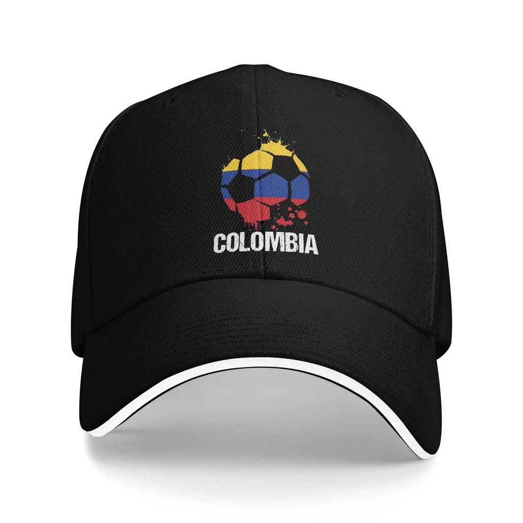 Vintage Colombia Flag Golf Cap Unisex Headwear Outdoor Travel Adjustable Fit Sun Caps