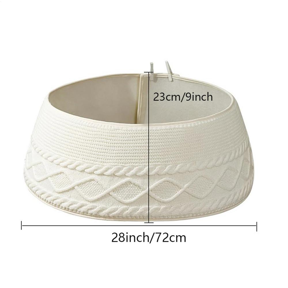 Knitted Christmas Tree Ring Christmas Tree Stand Base Cover Farmhouse Rustic Seasonal Festive Party Decorations for Offices