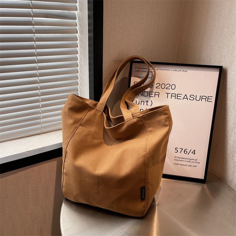 Весенне-летние сумки большой вместимости для женщин, новые холщовые сумки-тоут в стиле кэжуал для студенток на занятия, наплечные сумки-тоут