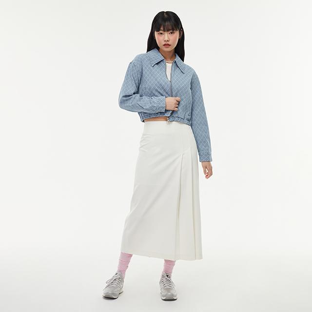 Rap Asymmetrical Pleated Long Skirt Aq1Ws263