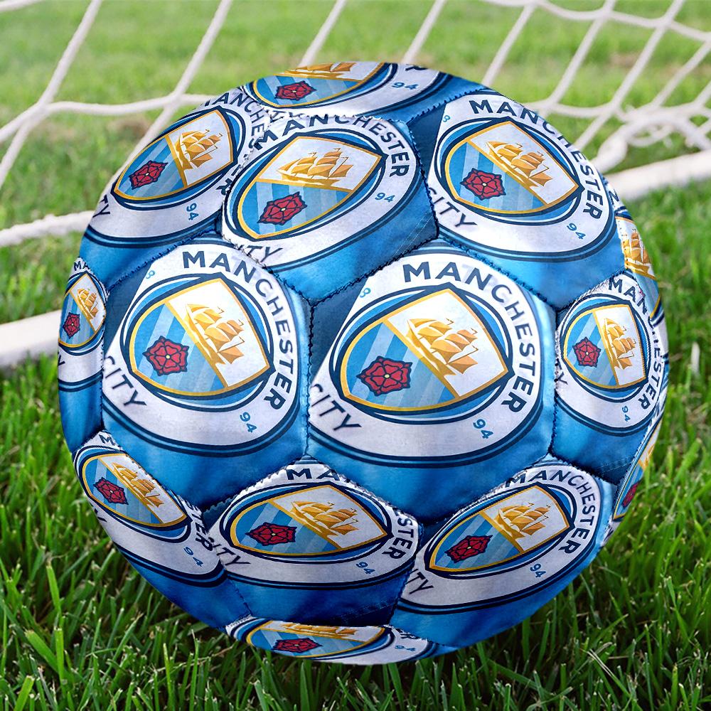 Manchester City FC Print Size 5 Soccer Ball, Standard Match Football for Sports Game and Team Practice, Ideal Gift for Soccer Fans