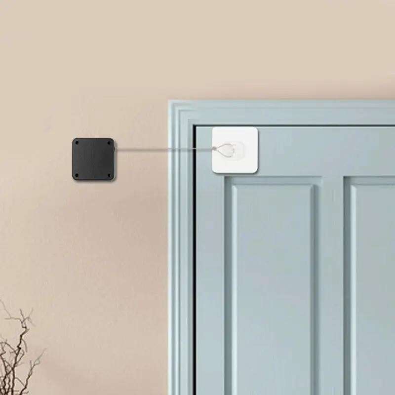 Автоматический доводчик двери без перфорации Дверные доводчики с тяговым шнуром Регулируемый дверной упор Кронштейн типа Автоматический доводчик двери