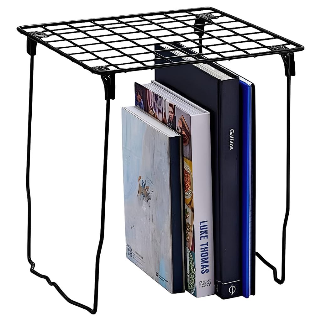 Штабелируемая металлическая полка для шкафчика, черная