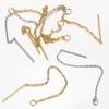 10pcs Gold Color Stainless Steel 6cm 8cm 10cm Long Chain Ear Line Earrings Earwire Women Drop Dangle Earrings Jewelry Making DIY