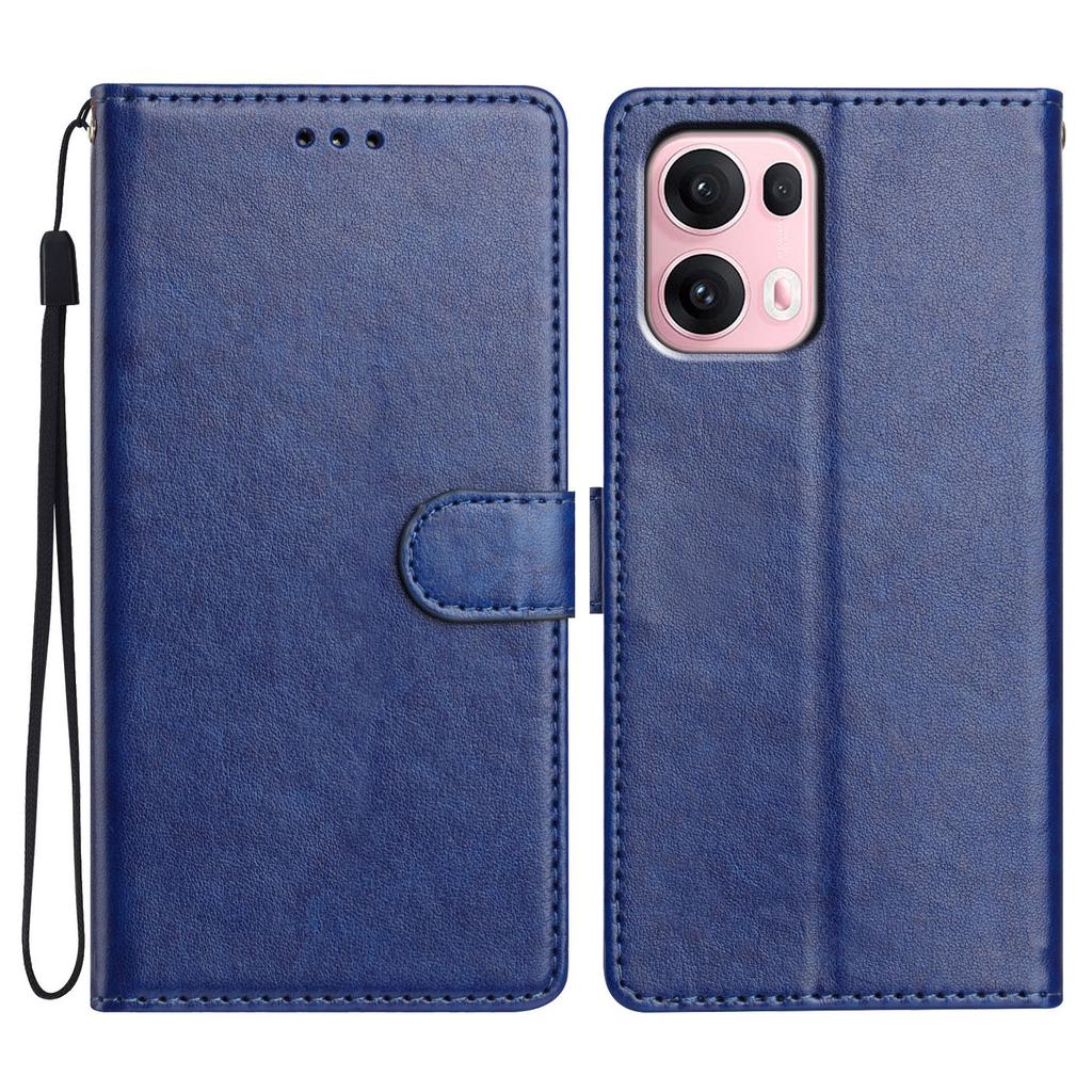 For Oppo Reno13 Pro 5G Leather Case Wallet Stand Phone Cover with Handy Strap