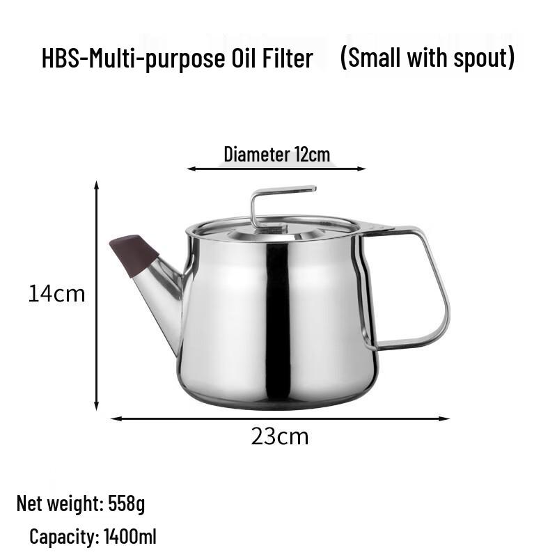 ZISIZ 304 Stainless Steel Oil Pot & Strainer
