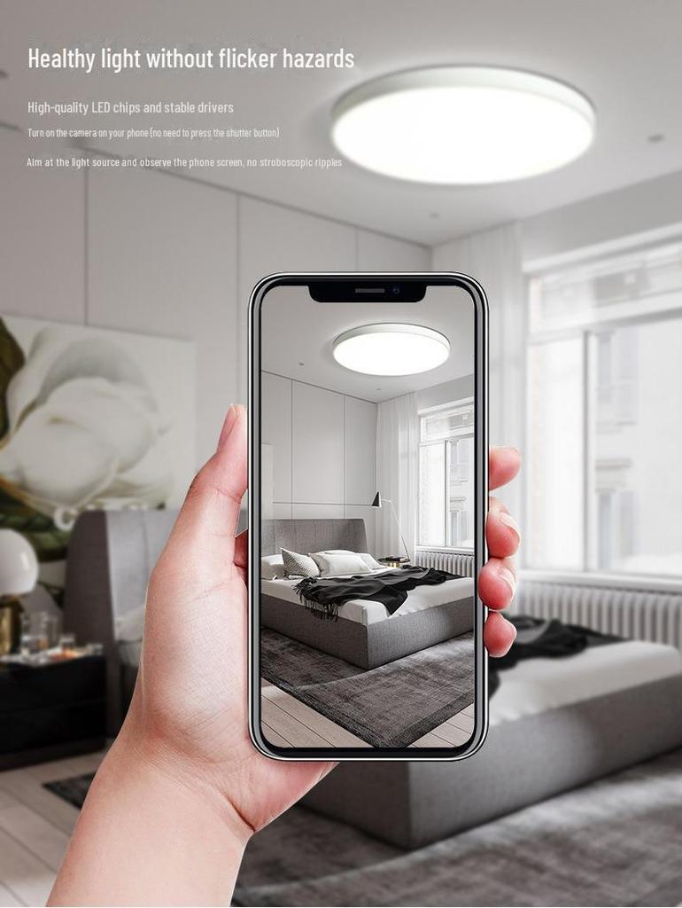 Умный светодиодный потолочный светильник для защиты глаз, спальня и гостиная, минималистичный дизайн Macaron