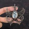 Pinolith Jasper Pendant Copper Wire Wrapped  Pendant Handmade Jewelry Butterfly Pendant Antique Pendant Gift For Her Copper Gemstone Jewelry