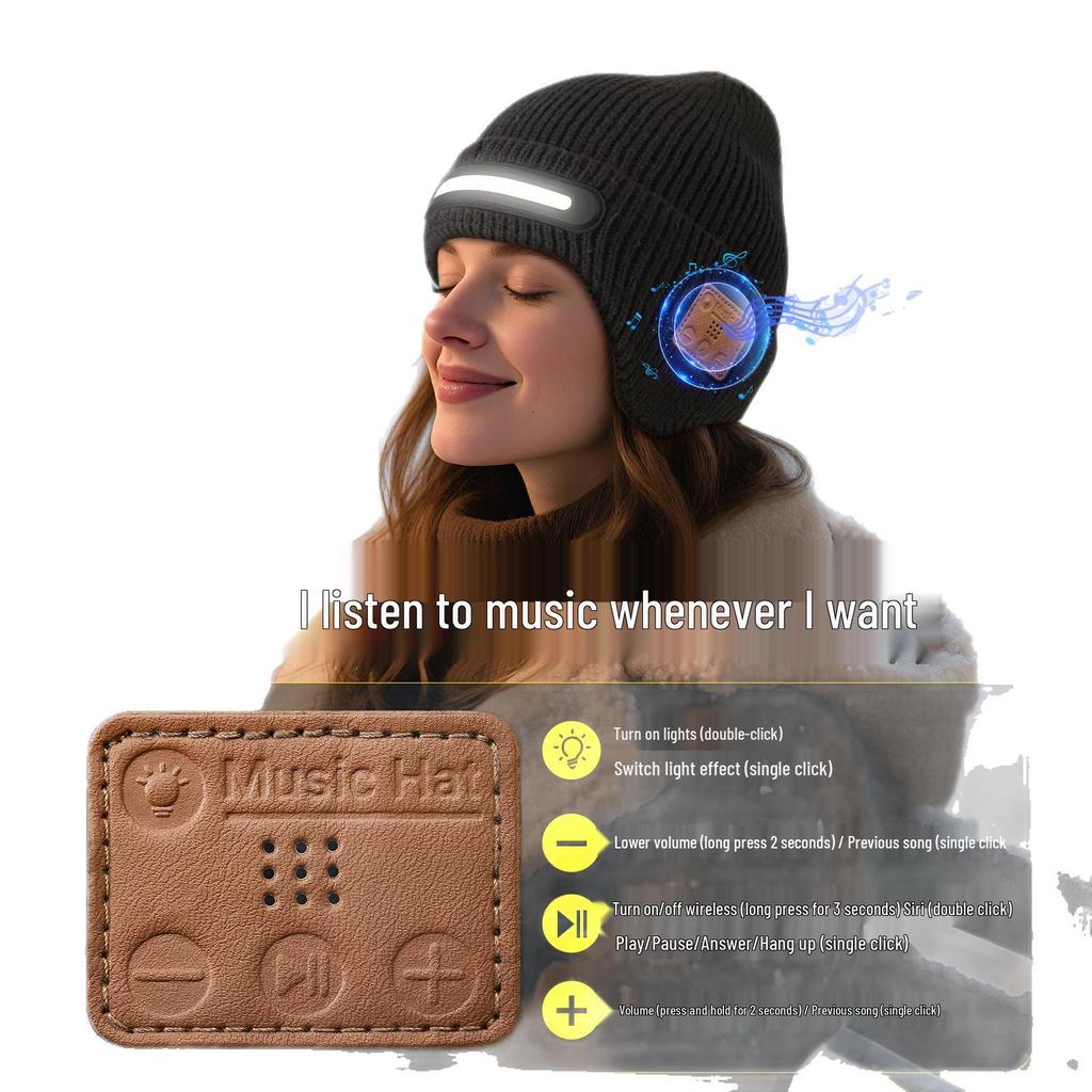 Светодиодная Bluetooth-шапка с музыкой - Новая модель для Европы и Америки