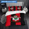 3PCS Fc Crest Design Printed Soft Bedding Set,Including 1pc Duvet Cover And 2pcs Pillowcases Perfect for Bedroom, Dormitory, Fan gift