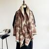 Vintage Medium Thickened Shawl Scarf Women's Winter High-end Imitation Cashmere Fringed Scarf Women's Travel Cape