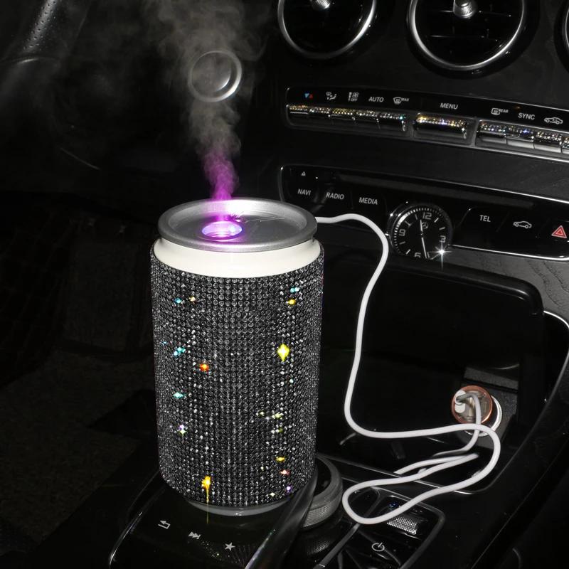 Автомобильный увлажнитель Diamond Crystal со светодиодной подсветкой, настольные увлажнители, портативный USB-мини-освежитель воздуха, автомобильные аксессуары для женщин