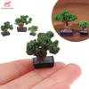 1/12 Кукольный домик Симуляция Мини-дерево зеленое в горшке Домашние украшения Кукольный домик Микро-ландшафт Садовое украшение