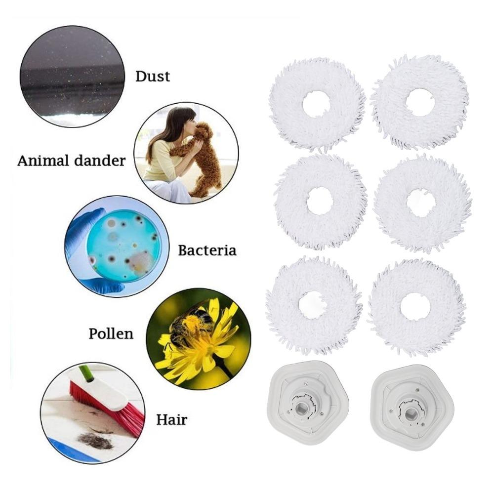 8PCS Snap Fit Mop Cloth Robot Vacuum Cleaner Part for Dreame W10 /W10 Pro Dust Removal
