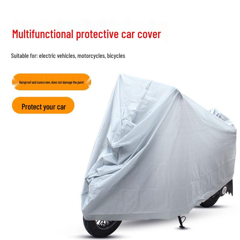 PEVA Single Layer Rain and Sunproof Cover for Motorcycles, Electric Vehicles, and Bicycles with Logo Print
