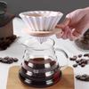Coffee Filter Cup Holder Reusable Ceramics Cone Dripper Funnel Coffee Maker for 1-2 Cups Hand Brew Coffee and Machine Coffeeware