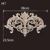 Rubber Wood Applique for Furniture Flower Decoration Wood Carving Onlays  Luxury Living Room Decoration Decal Floral Home Decor