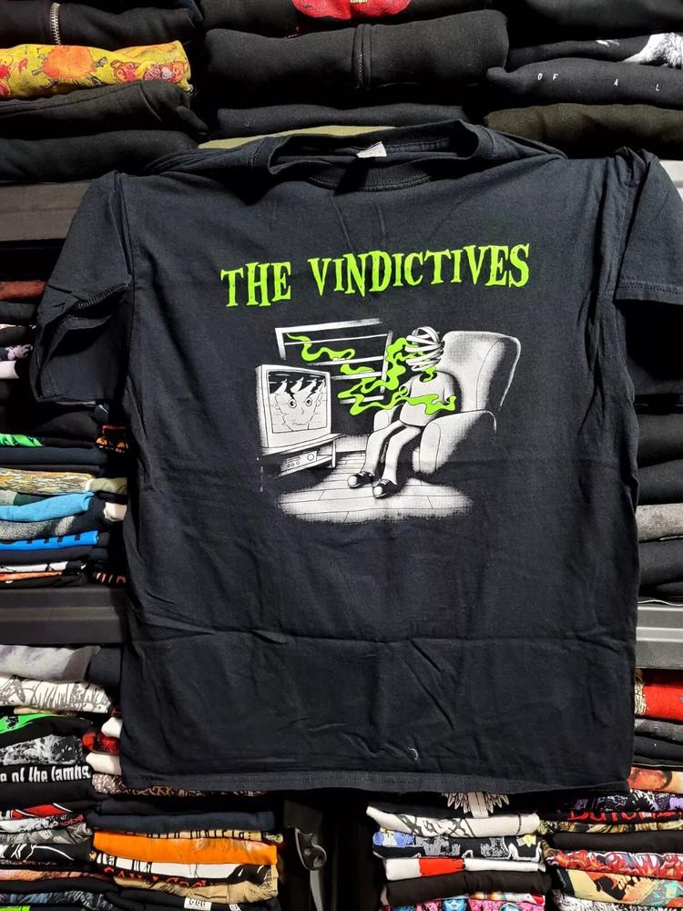 Новая Популярная Черная Футболка The Vindictives Хлопковая Полного Размера Унисекс Футболка