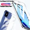 2 в 1 полное покрытие закаленное стекло для iPhone 11 12 13 14 15 mini 16 Pro Max 14 Plus прозрачная защитная пленка для экрана передняя задняя защитная пленка
