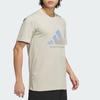 Adidas Футболка с графическим принтом и логотипом бренда, топы унисекс, светло-серые JP4585
