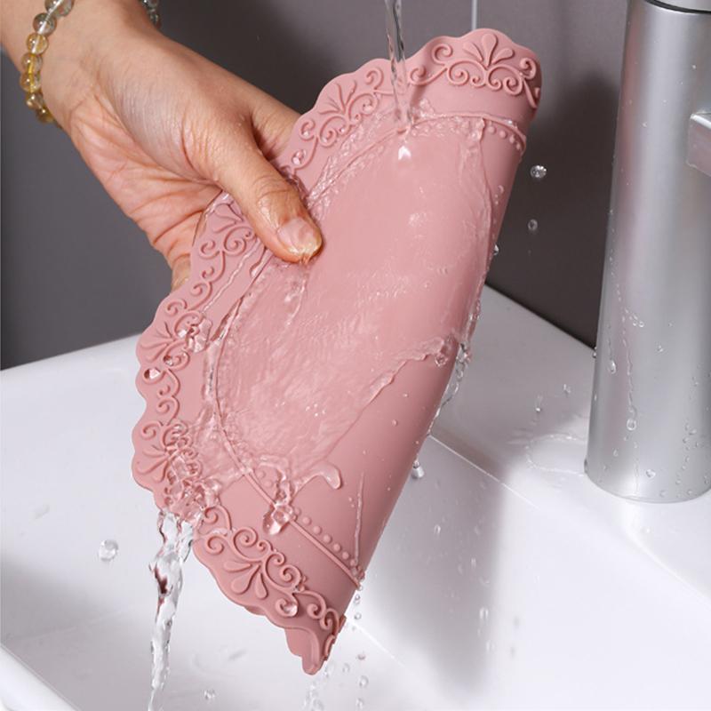 Круглый рельефный коврик для стола для кухни, многоцелевые силиконовые коврики под горячее, скандинавский домашний декор, термостойкая водонепроницаемая подставка