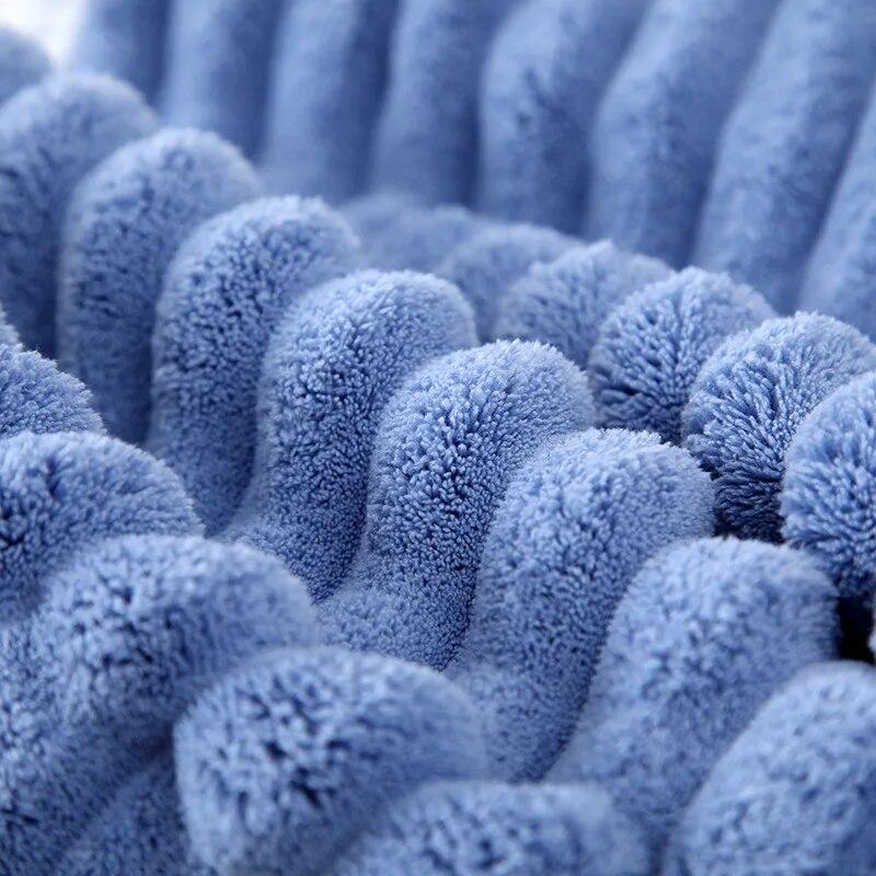 Утолщенное полотенце Coral Fleece Plus Velvet, приятное для кожи, мягкое, впитывающее, полосатое, моющее полотенце для лица