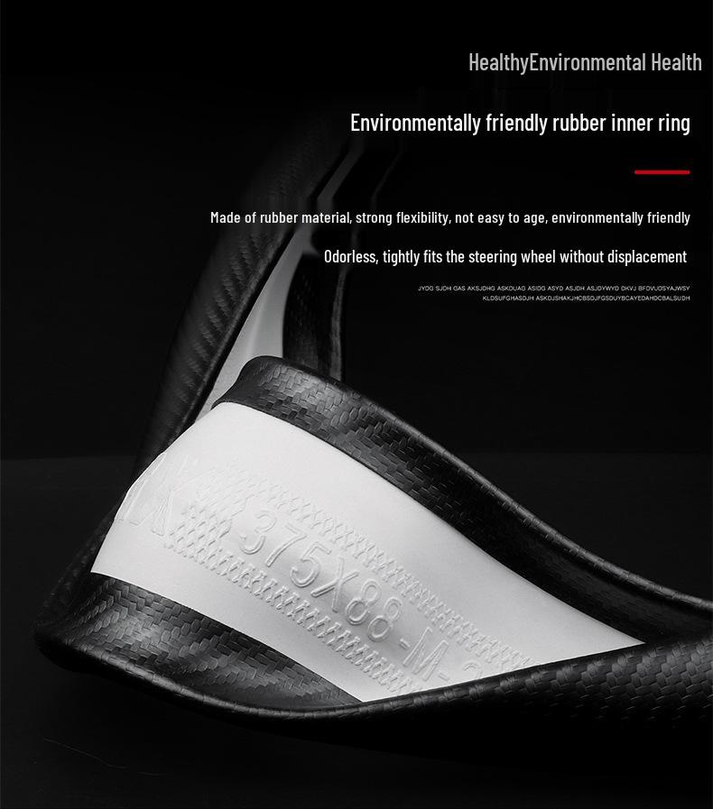 Premium Leather Steering Wheel Cover for Buick: Envision, Regal, LaCrosse, Excelle, Encore, GL6, Carbon Fiber Design