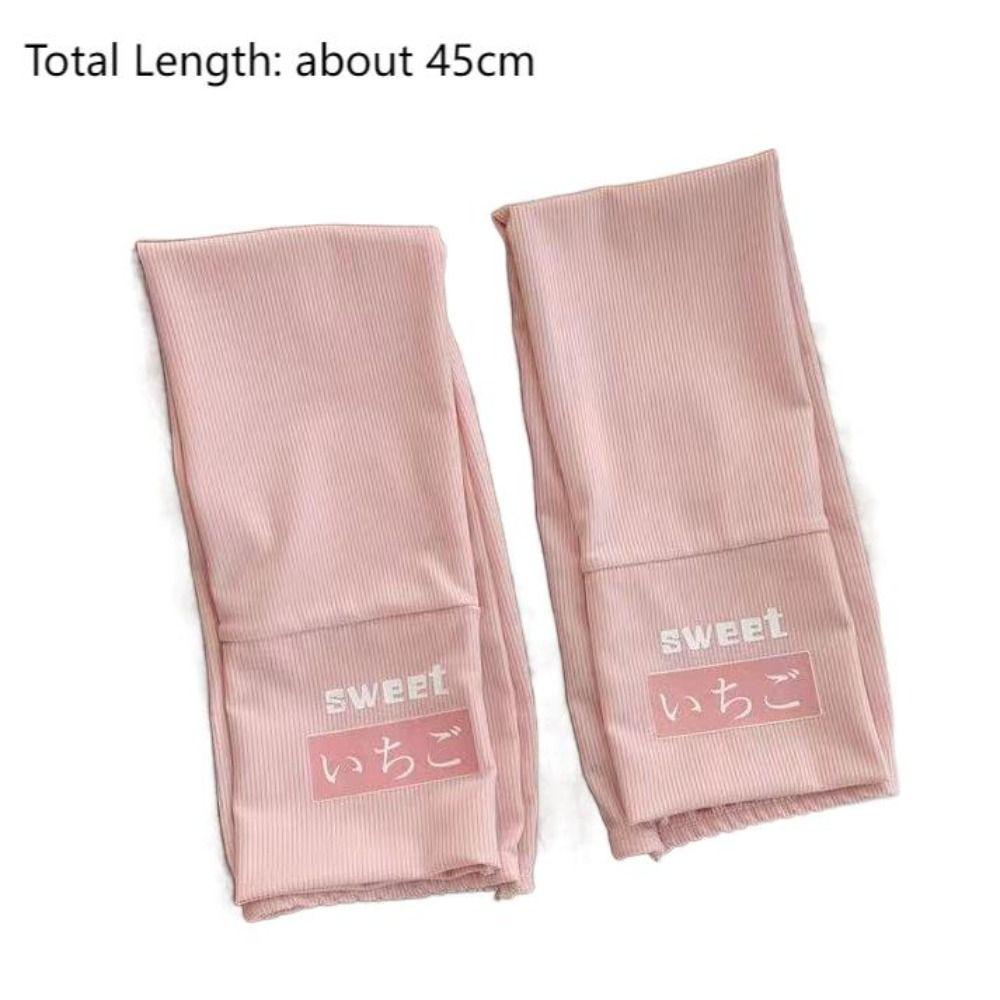 Ice Silk Arm Sleeves Thin Long Gloves New Half Finger Sleeves  Female Male