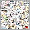 50pcs Chiikawa Cartoon Stickers Cute Expression Pack Jiyika Wow Decorative Water Cup Mobile Phone Small Mochi Stickers