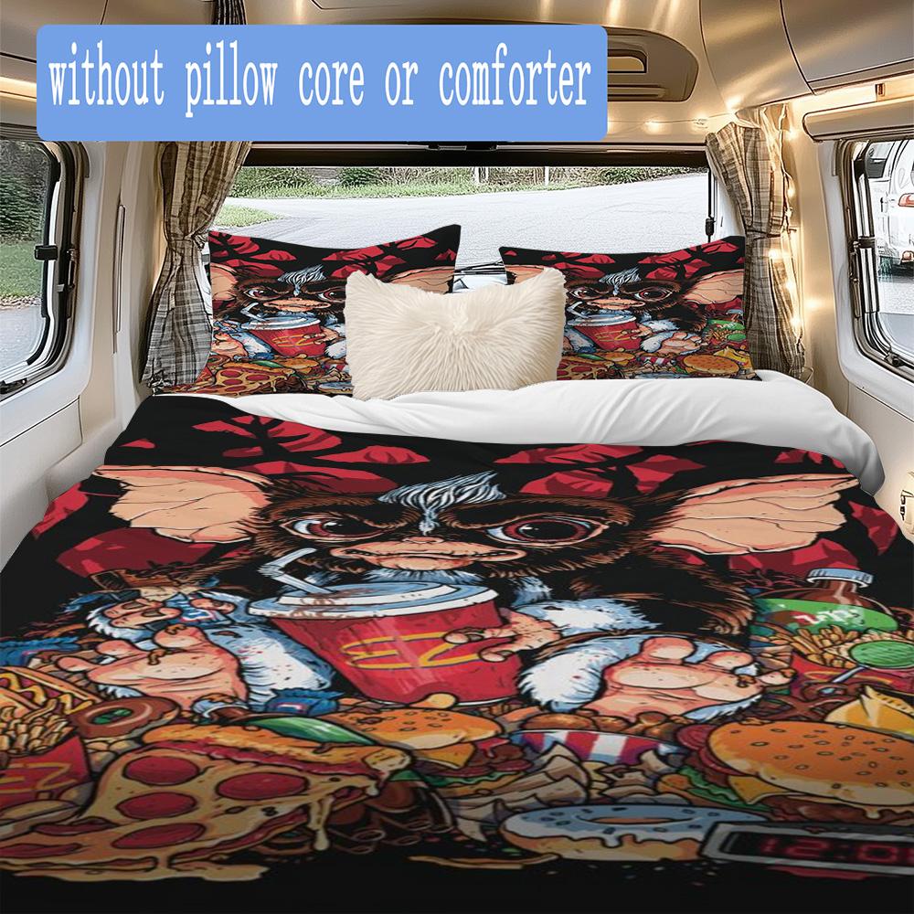 Gremlins Pattern Bedding,Quilt Set Quilt Cover Pillowcase Home Birthday Gift (1*duvet cover+2*pillowcase,without core)ZSJT0917045