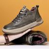 Winter Leather Sneakers Men's Warm and Waterproof Men's Sneakers Work Casual Shoes Men's Non-slip Plush 38-44