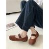 Leather Single Shoes Women's Shoes Flat Retro Mary Jane Shoes