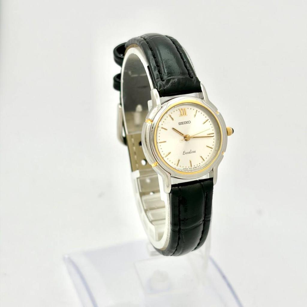 Женские часы SEIKO Exceline 100285 с новым ремешком [Новая батарейка] 1F21-0D90