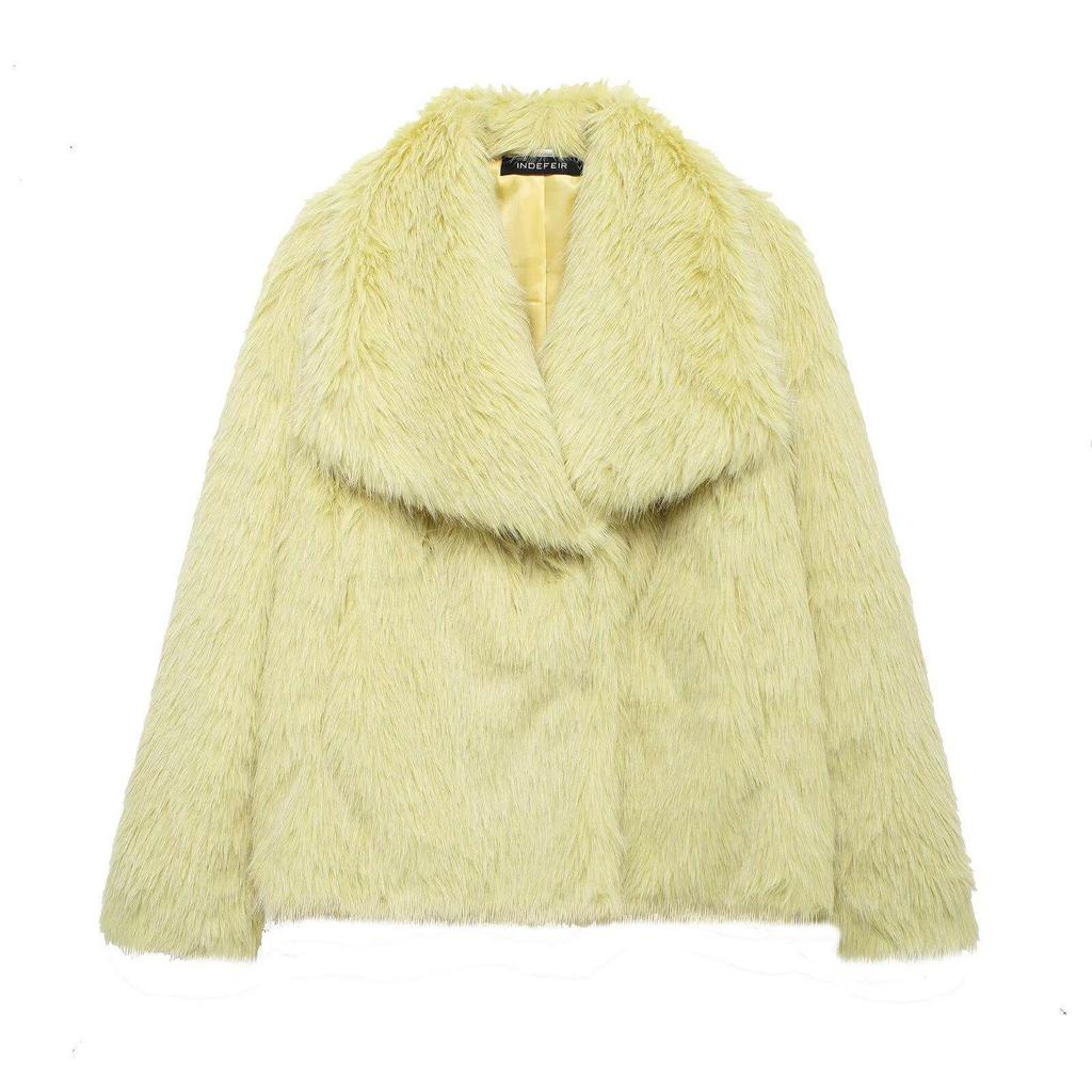Trendy Women's Thick Lambswool Fur Winter Coat