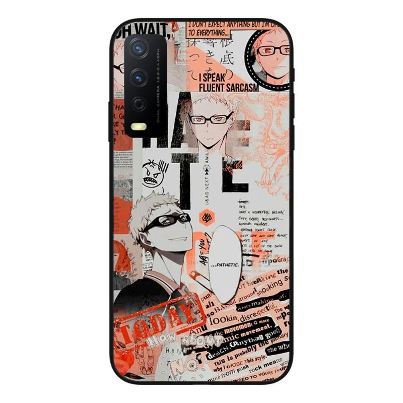 Haikyuu Kei Tsukishima Phone Case For VIVO Y95 Y93 Y31 Y20 V19 V17 V15 Pro X60 NEX Soft Black Phone Cover