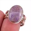 Natural Tiffany Stone Gemstone Two Tone 925 Sterling Silver Ring Size 8.5 U2c86