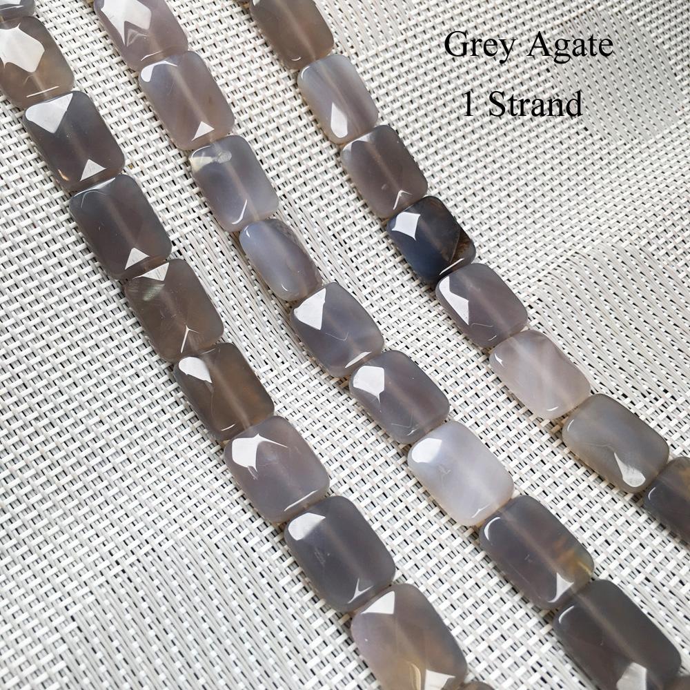 1 нить граненых бусин из натурального камня, 12 × 16 мм, прямоугольные камни из розового кварца и опала, свободные бусины-разделители для изготовления ювелирных изделий, аксессуары для самостоятельного изготовления, 20 см