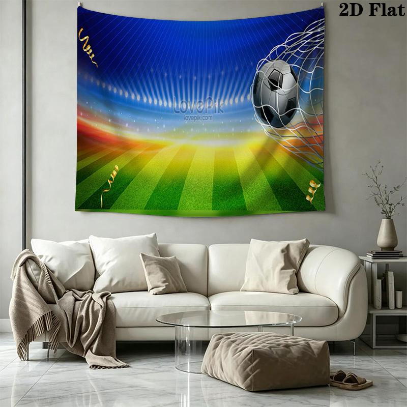 Soccer Wall Tapestry Aesthetic Wall Hanging Printed Fabric Blanket Decorative Tapestries for Bedroom Living Room Home Decor