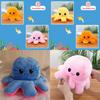 Adorable Double-sided Flip Reversible Octopus Plush Toy In Soft And Lifelike Style