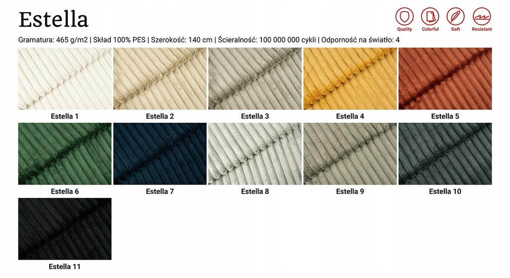 Fotel uszak Rene z podnóżkiem skandynawski Family Meble szary sztruks