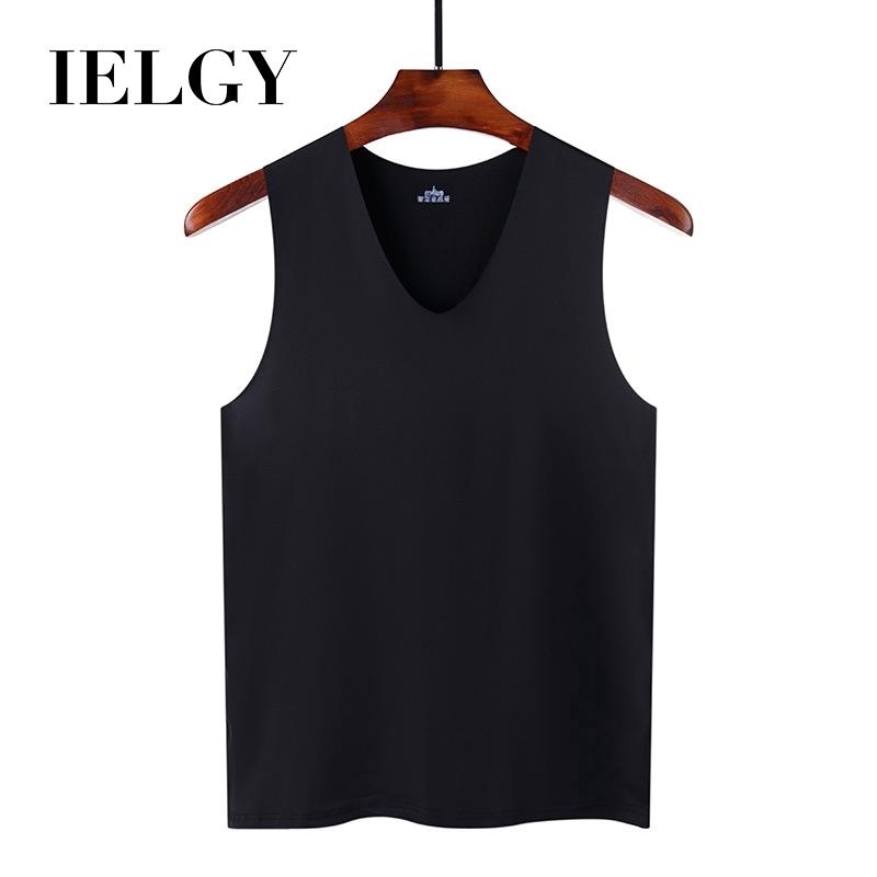 IELGY Мужской дышащий шелковый жилет для спорта и фитнеса