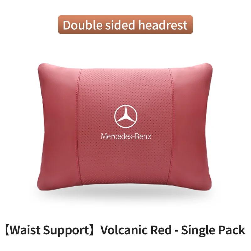 Car Sticker For Mercedes-Benz A B C E S V R-Class A45 C43 CLA GLA GLB GLC GLE SLK Car Headrest Neck Support Lumbar Rest Cushion 