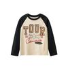 Brand Children's Clothing Long-Sleeve T-Shirt 2026 Autumn New Style for Older Boys Pure Cotton Letter Print Base Shirt