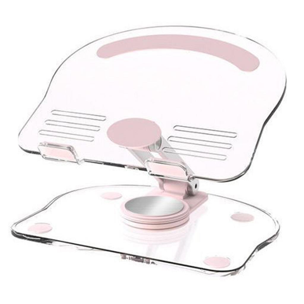 Acrylic Swivel Tablet Stand for Desk with 360° Rotating Base Multi Angle Clear Phone Holder Suitable for Home Office Meetings