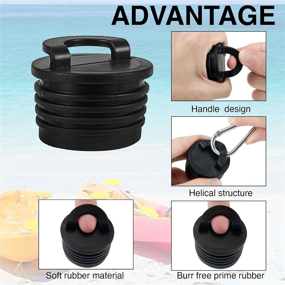 Пробки для слива каяка - Набор из 6 пробок для слива каяка - Пробки для слива каяка для лучшего контроля воды, прочные и устойчивые к коррозии - совместимы с большинством каяков